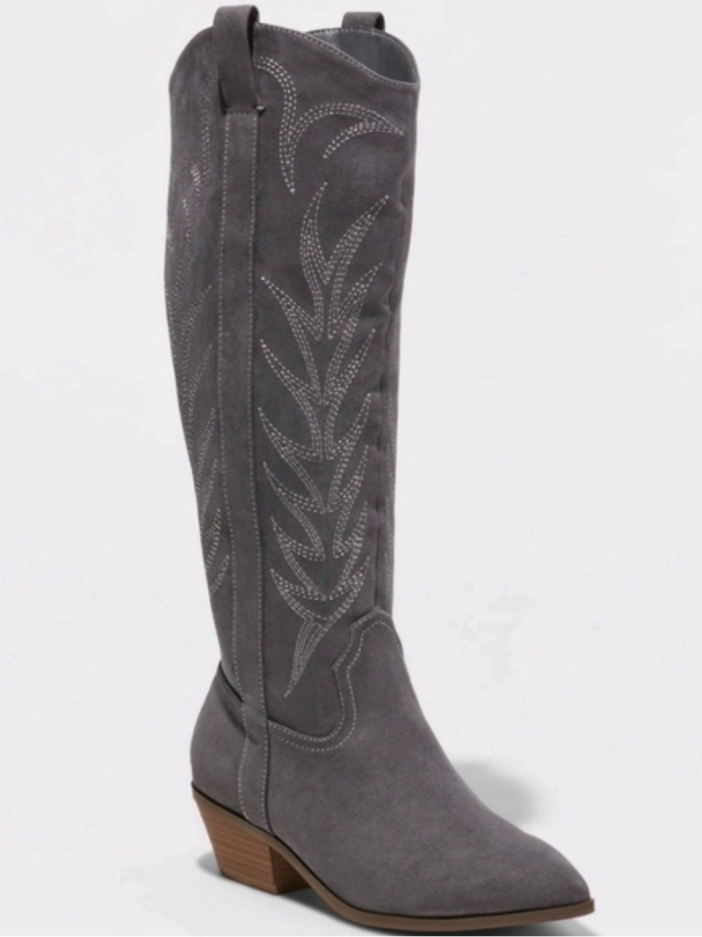 Universal Thread Grey Over-the-Knee Western Boots